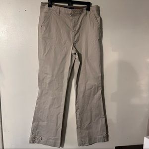 BILL BLASS JEANS Women Stretch Jeans Tan Wide Leg High Rise Pockets Size 12